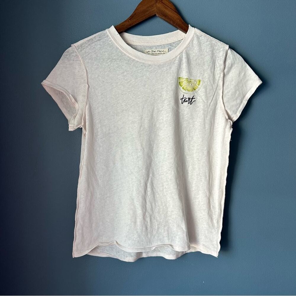 We the free tart lime embroidered tee